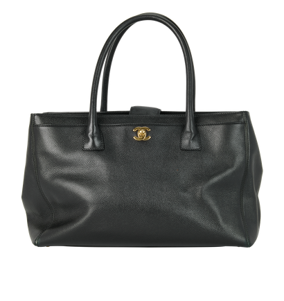 Executive Tote, £1,500, Handbags, Black, Leather, Front view